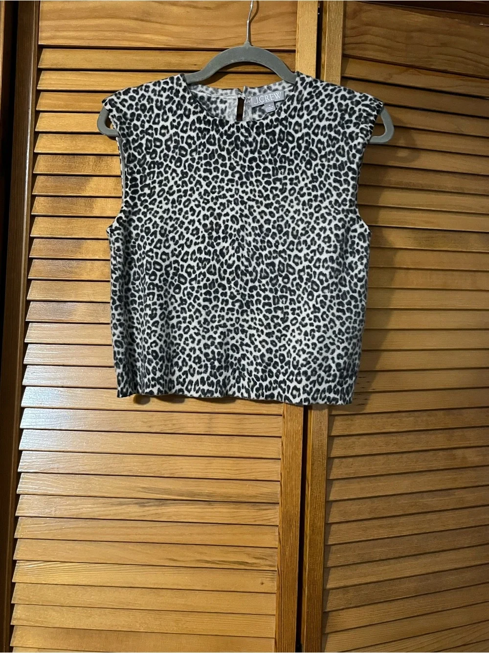 J. Crew Cashmere Lightweight Leopard Print Sweater